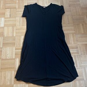 Smash + Tess Black V-Neck Sunday Midi Dress